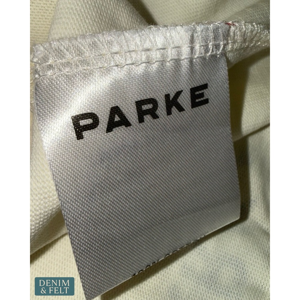 NEW Parke Womens Cream Star Logo Pajama Lounge Shorts Small Cotton Rib Knit - Picture 7 of 9